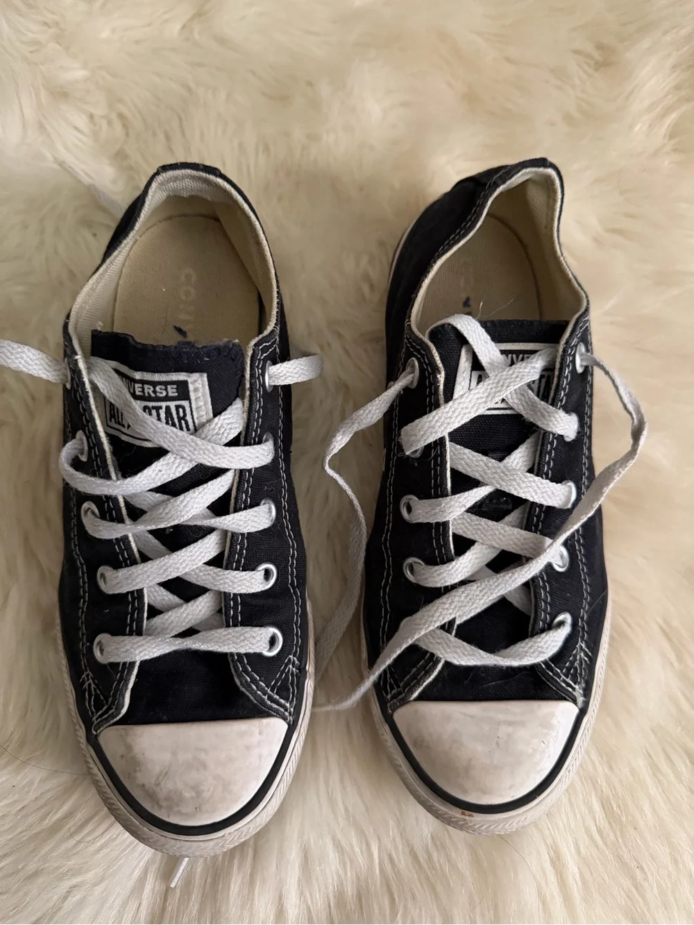 Converse Black & White Kids Low Top Sneakers